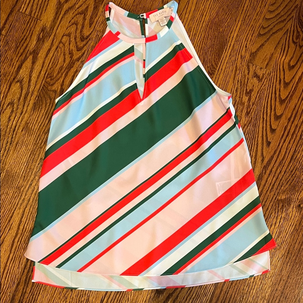 Ted Baker London Multicolor Striped Halter Top